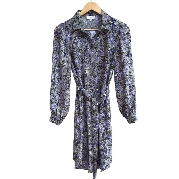 LOFT Dresses & Skirts - Loft Floral Long Sleeve Shift Dress Women’s Size Small